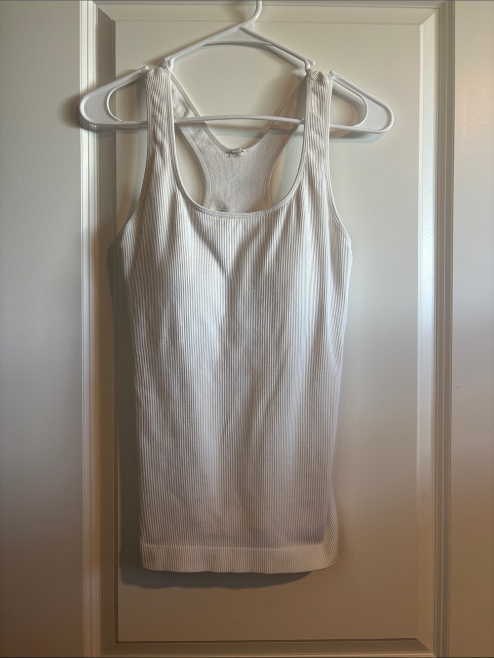 Velocity Classic Ribbed Tank Top in White